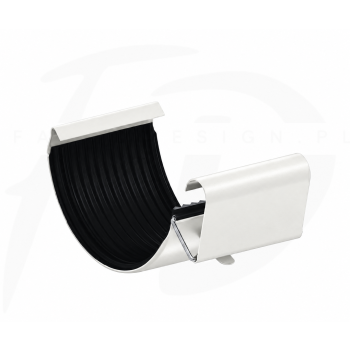 KROP STAL – Łącznik rynny Ø 130 – biały RAL 9010